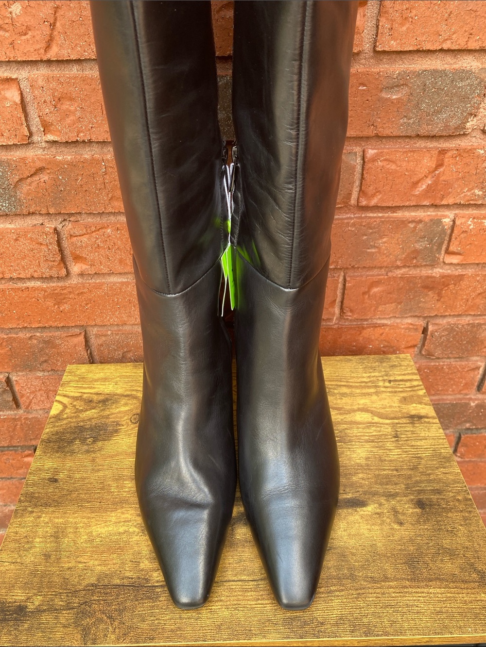 NEW Sam Edelman Knee-High Black Leather Boots 12 - Picture 3 of 11